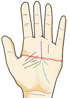 ますかけ線が鎖状に刻まれている 手相の見方ここにあり